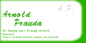 arnold prauda business card